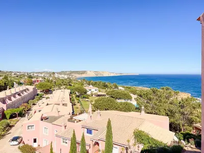 an aerial view of a town with the ocean at Apartment Luz Views by MOJE Holiday in Luz