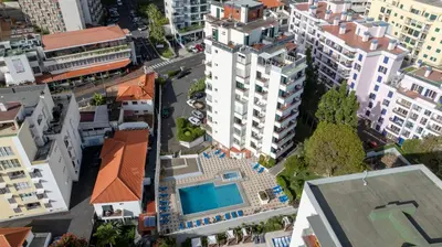 an overhead view of a city with buildings at Casa Branca Apartments by TrIp2Portugal in Funchal