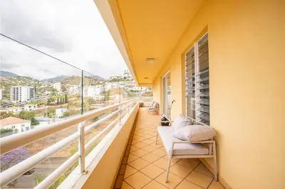 a balcony with a view of a city at Apartamento Vale Verde by Homie in Funchal