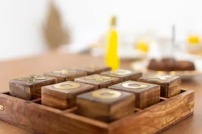 an old wooden calculator sitting on top of a table at The Village House in Machico