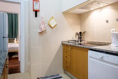 a kitchen with a sink and a counter top at GuestReady - Blissful Getaway in Funchal in Funchal