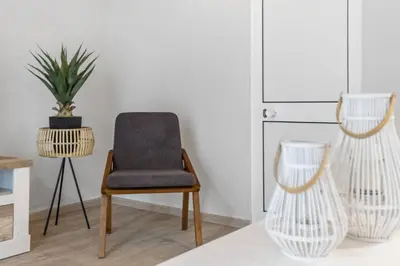 a chair and a plant in a room at Northern Secret by Homie in Ponta Delgada