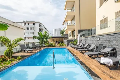 an image of a swimming pool at a hotel at Casa das Raposinhas I in Funchal