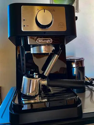a coffee maker sitting on top of a table at Apartment 1BR Hills over Ponta do Sol, sea view in Ponta do Sol