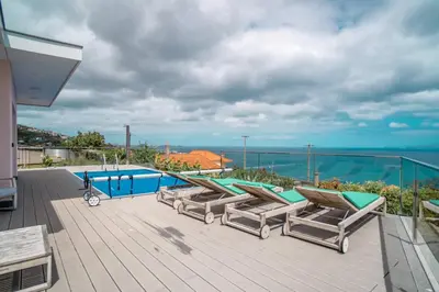 a house with a view of the ocean at Villa Azinhaga in Gaula