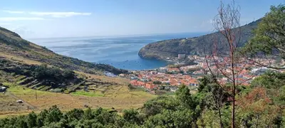 a view of a town from a hill at MORADIA - VIEIRA in Machico