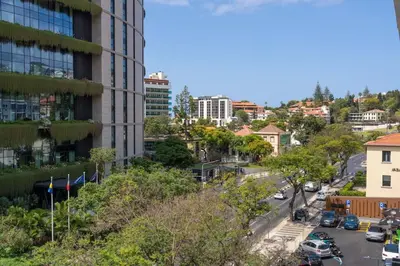 a view of a city from a building at D.Henrique I apartamento frente ao Savoy Palace in Funchal