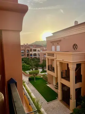 a view from the balcony of a building at E&M Apartment Luz in Luz