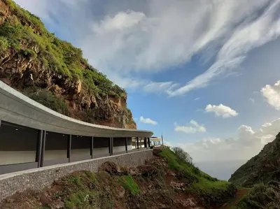 a building on the side of a mountain at Casa Tropicana in Paul do Mar