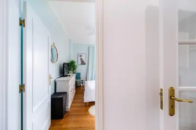 an open door to a hallway with a bedroom at Island Feeling in Funchal