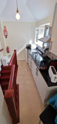 a kitchen with a sink and a counter top at Franciscus 2c in Funchal
