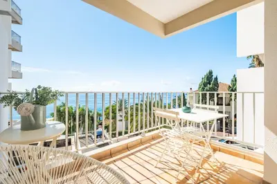 a balcony with a view of the ocean at Studio Mar - By WeHost in Funchal