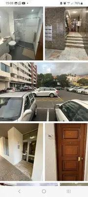 a collage of photos of cars parked in a parking lot at Vista Infante Apartments in Funchal