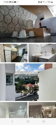 a collage of photos of a kitchen and a house at Vista Infante Apartments in Funchal