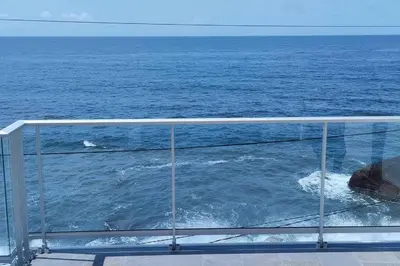 a view of the ocean from a cruise ship at Apt. 'A Bicuda' by The Cliff Coast Accomodation in Paul do Mar