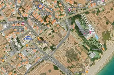 a map of a city with a street at Beach Relax Apartment in Porto Santo