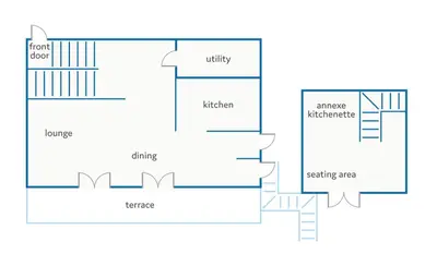 a floor plan of a house at Villa Sea Shore by Villa Plus in Gaula