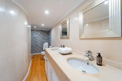 a bathroom with a sink and a toilet at Ana's Place in Funchal