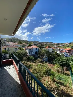 a view from the balcony of a house at Maria Holiday House in São Jorge
