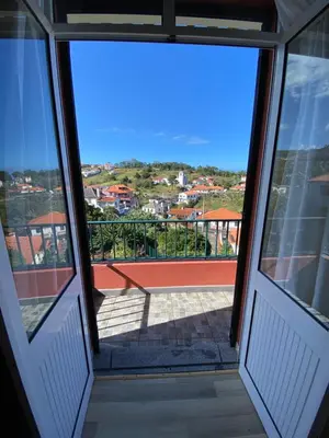 a view from the balcony of a house at Maria Holiday House in São Jorge