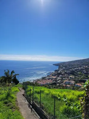 a view of the ocean from the top of a hill at Maison avec vue exceptionnelle sur l'océan - 5 mn du centre ville in Santa Cruz