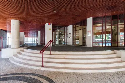 a building with stairs in front of a building at Marina Club Studio Apartment in Funchal