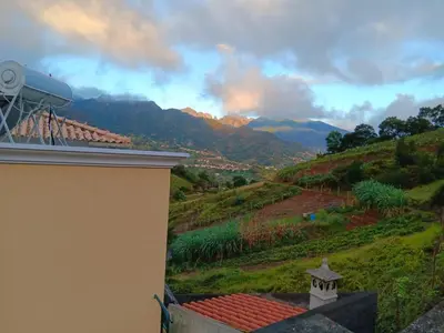 a view of the mountains from a house at House Luís Ornelas in Fajã do Mar