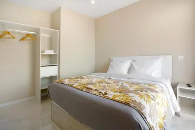 a bedroom with a large bed and a closet at Dream View in Funchal