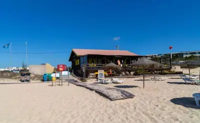 an aerial view of a house with a pool at Beach & House''Villa Maria'' 5 min to Mareta Beach in Sagres