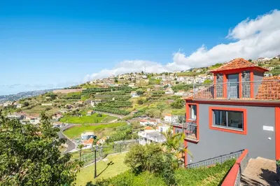 a house on a hill with a view at Vila Brava Cottage in Ribeira Brava