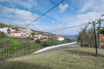 a view from the balcony of a house at Vivenda Alves by GALMI in Gaula
