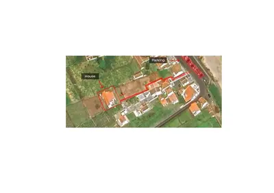 a map of the site of a house at Casa dos Magalhães in Vila do Porto