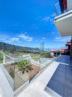 a view from the balcony of a house at Villa Faísca in São Roque do Faial
