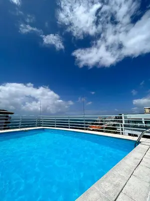 a swimming pool on top of a cruise ship at Lido Branca by Olá Madeira in Funchal