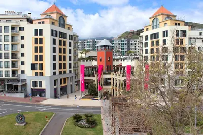 a view of a city with tall buildings at Forum Apartment by HR Madeira in Funchal
