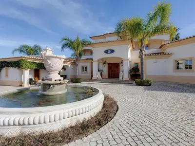 an aerial view of a house with a swimming pool at Luxury villa with gym, jacuzzi and swimming pool in Lagos
