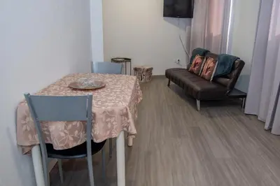 a living room with a view of a living room at Sunset Star II With Sea View in Calheta