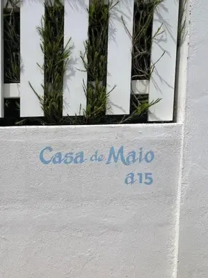 a sign that reads casa de maria akias sidx sidx sidx sidx sidx at Casa de Maio - New T2 - ARRIFANA BEACH 650 mts in Aljezur