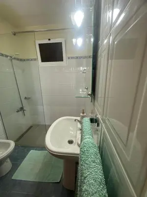 a bathroom with a sink and a shower and a toilet at Elisabeth House in Ponta do Sol