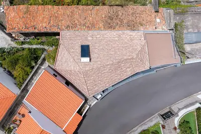 an overhead view of a roof of a building at Lazareto Sea View by An Island Apart in Funchal