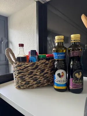 two bottles of beer sitting on top of a counter at Quinta da Oliveira in Ponta do Sol