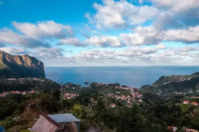 a view of the ocean from a mountain at GuestReady - Delight Getaway in Madeira in Machico