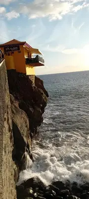 a building on a cliff next to the ocean at Host Albina in Funchal