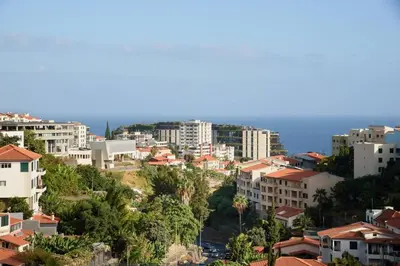 a city with buildings and the ocean in the background at Casa das Virtudes by Mth in Funchal