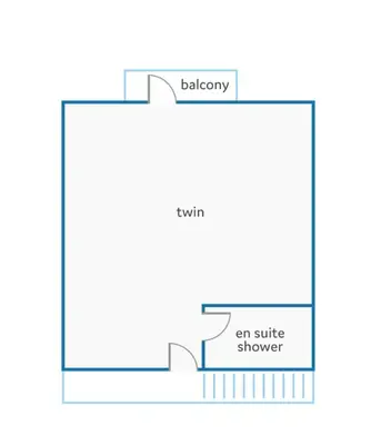 a block diagram of a bathroom with an open surface shower at Villa Atlantic Sunset by Villa Plus in Funchal