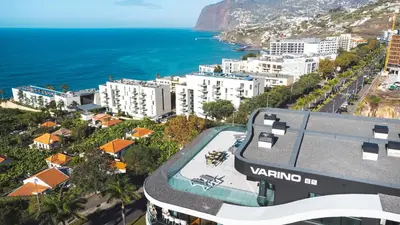 an aerial view of a city with the ocean at Majestic Penthouse View by Atlantic Holiday in Funchal