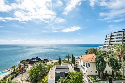a view of the ocean from a building at Step To The Sea 5, by Pausa Holiday Rentals in Funchal