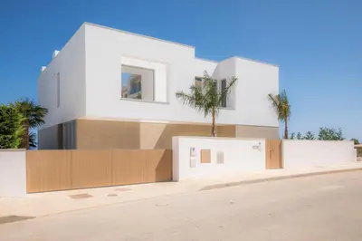 a house in the middle of a street at Beach View Villa by Blue Diamond 55 in Lagos