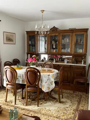 a dining room with a table and chairs at Casa Nova - Maison avec garage, terrasse & Balcon in Ponta do Sol