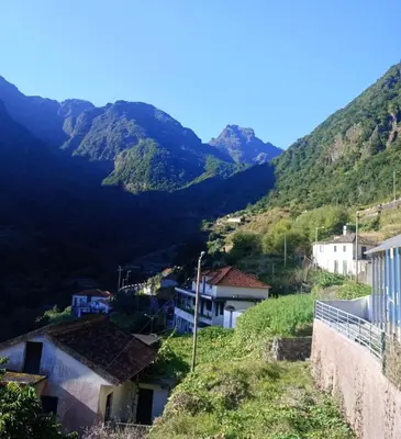 a view of the mountains from a village at Casa Vicente II, By OP in Boaventura